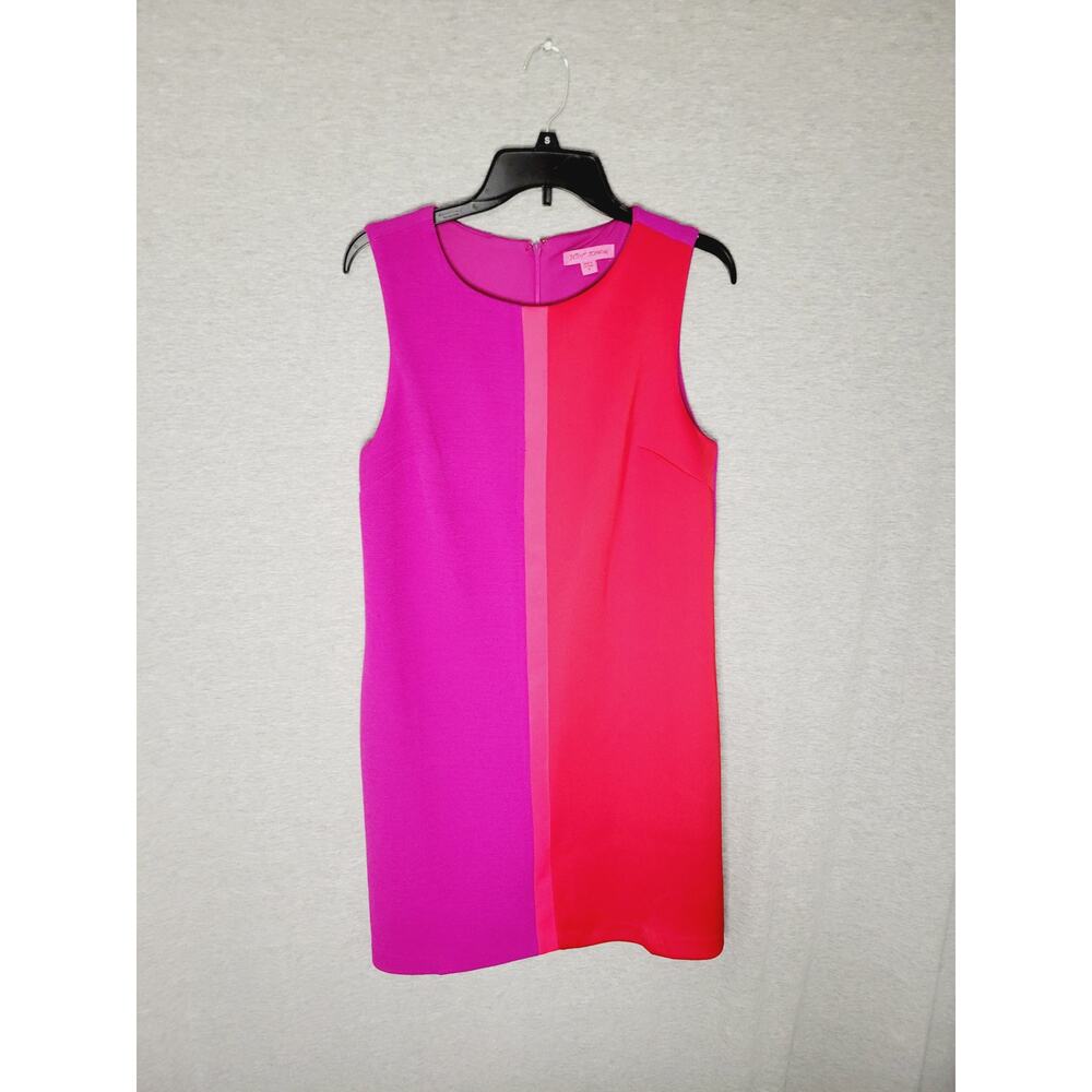 Betsey Johnson Bright Color Colorblock A Line Knee Length Sleeveless Dress 8